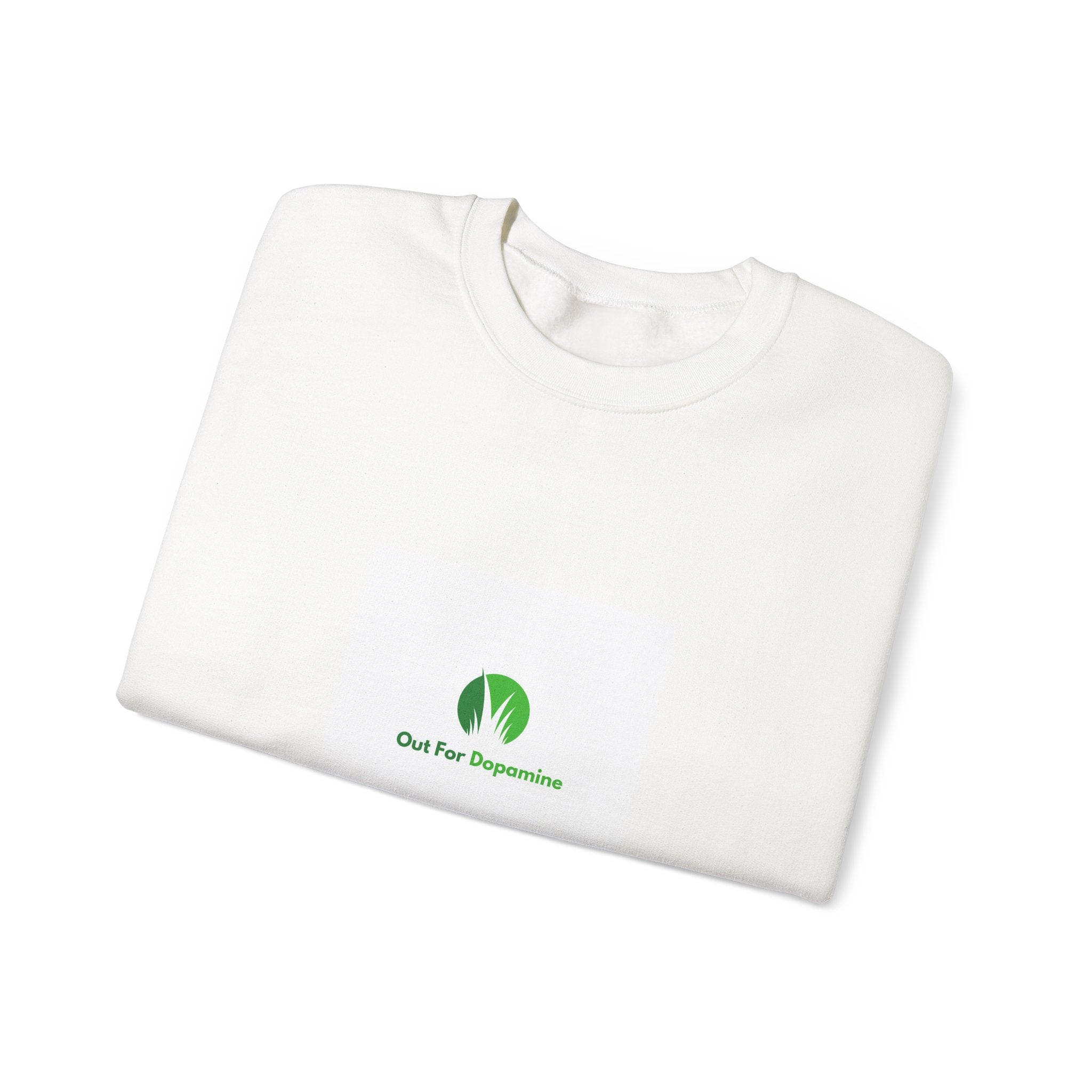 Plant Lover Crewneck Sweatshirt – “Our Blue Daydreams” Minimal Green Leaf Design