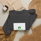 Plant Lover Crewneck Sweatshirt – “Our Blue Daydreams” Minimal Green Leaf Design
