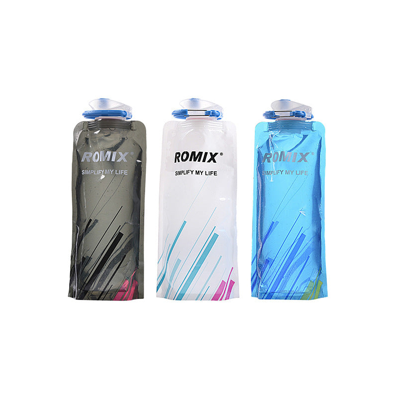 Collapsible Travel Water Pot – Folding Sports Bottle with Carabiner & Carry Bag