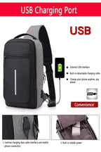 Anti-theft USB charging chest bag with you