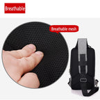 Anti-theft USB charging chest bag with you