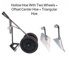 Hand-pulled Multi-function Plow 3 in 1 Multi-Function Wheel Hoe Cultivator, Double Wheels Weeder Tiller Furrow Plow for Garden F