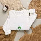 Plant Lover Crewneck Sweatshirt – “Our Blue Daydreams” Minimal Green Leaf Design