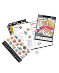 Deluxe Scratch-Off Travel Journal & Planner Kit – Interactive Travel Diary with Scratch Maps & Stickers
