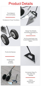 Hand-pulled Multi-function Plow 3 in 1 Multi-Function Wheel Hoe Cultivator, Double Wheels Weeder Tiller Furrow Plow for Garden F