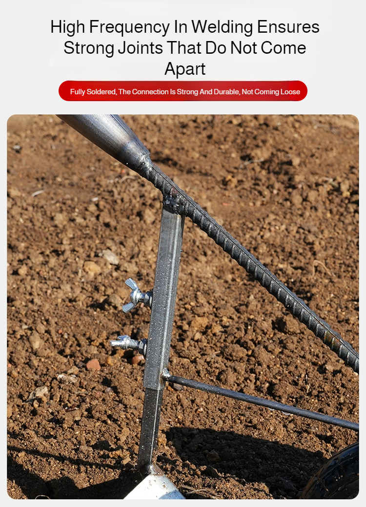 Hand-pulled Multi-function Plow 3 in 1 Multi-Function Wheel Hoe Cultivator, Double Wheels Weeder Tiller Furrow Plow for Garden F