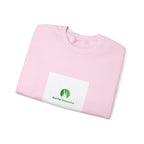 Plant Lover Crewneck Sweatshirt – “Our Blue Daydreams” Minimal Green Leaf Design