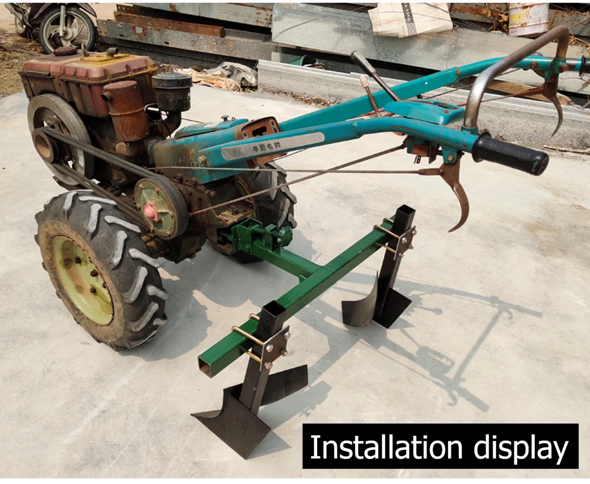 Furrowing Plow for Micro Tiller / Furrow Ridge Hiller Ditcher Ridding Ditching Cultivator Plough Garden Tools