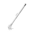 Telescopic Claw Rake Multifunctional Hand Cultivator Rake Rust Resistant Stainless Steel Cultivator for Gardeners, Beachcombers