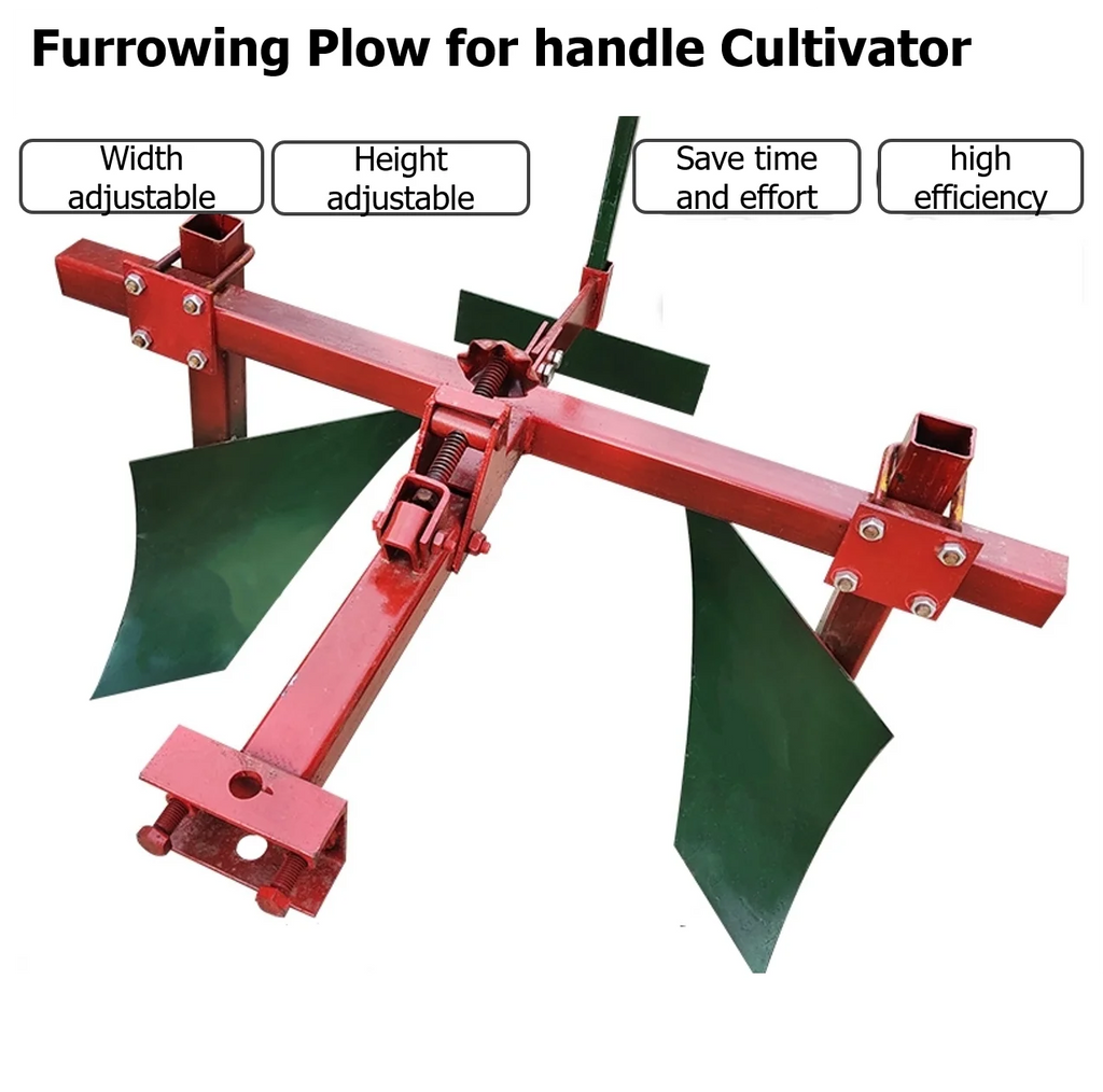 Furrowing Plow for Micro Tiller / Furrow Ridge Hiller Ditcher Ridding Ditching Cultivator Plough Garden Tools