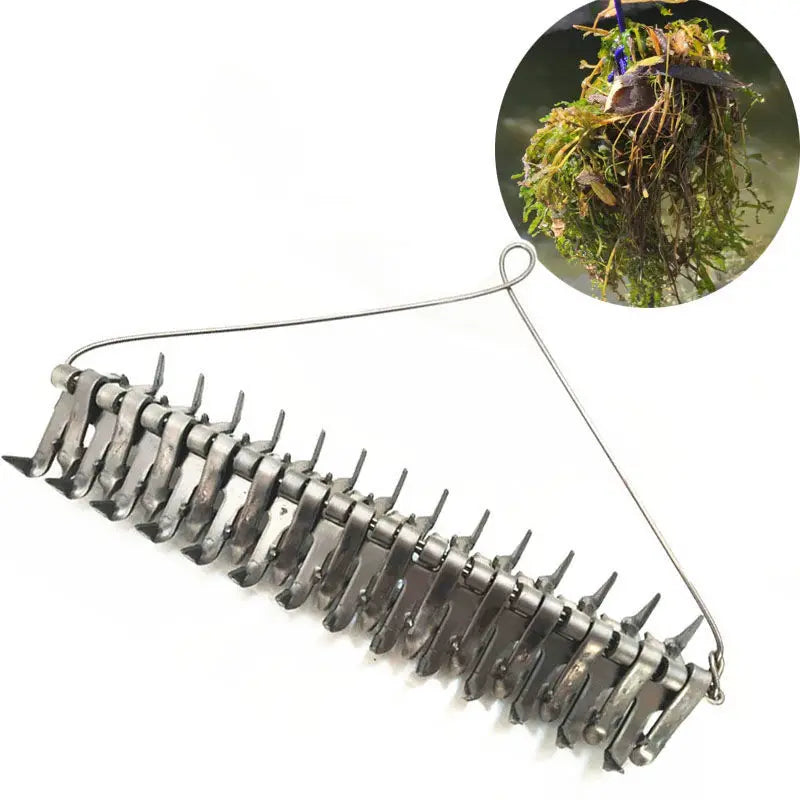 Outdoor Fishing Weeding Tools Large Fishing Rake for Weeding River Aquatic Plants Remover Alloy Weeding Puller Fishing Tackle