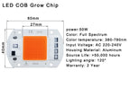 LED Grow COB Chip Phyto Lamp Full Spectrum AC220V 10W 20W 30W 50W For Indoor Plant Seedling Grow and Flower Growth Lighting