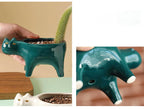 Cute Cat Ceramic Garden Flower Pot Animal Image Cactus Plants Planter Succulent Plant Container Tabletop Ornaments Decoration