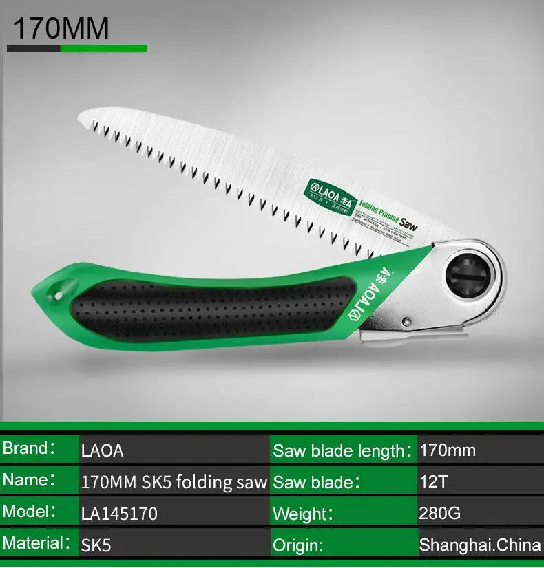 LAOA Garden Saw Pruner Secateurs Pruning SK5 Gardening Serra Camping Saws Foldable Sharp Tooth DIY Woodworking Hand Tool