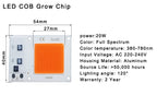 LED Grow COB Chip Phyto Lamp Full Spectrum AC220V 10W 20W 30W 50W For Indoor Plant Seedling Grow and Flower Growth Lighting