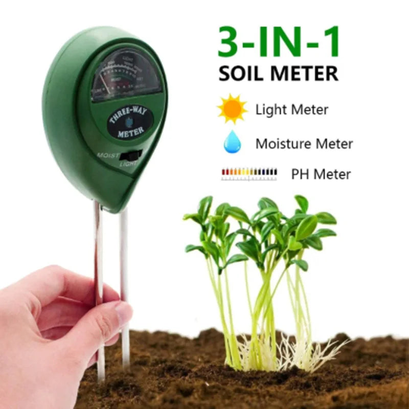 PH Soil Tester Soil Moisture Monitor Sunlight Temp Testers Acidity Alkali Test Tool Garden Plant Thermometer Hygrometer