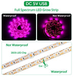 LED Grow Light Full Spectrum 5V USB Grow Light Strip 2835 LED Phyto Lamps For Plants Greenhouse Hydroponic Growing Lamp 1M 2M 3M
