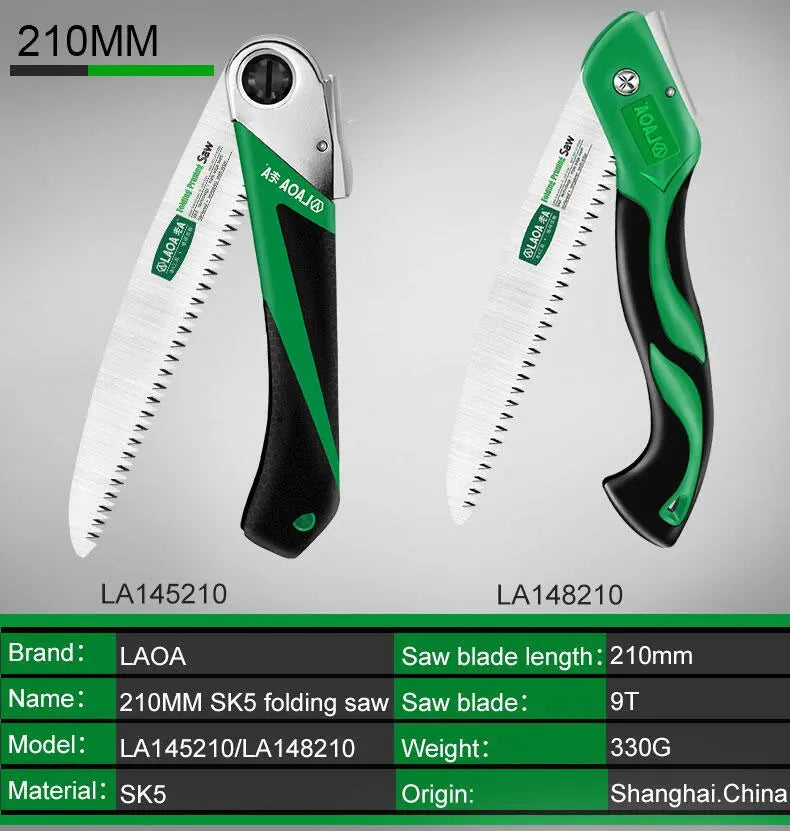 LAOA Garden Saw Pruner Secateurs Pruning SK5 Gardening Serra Camping Saws Foldable Sharp Tooth DIY Woodworking Hand Tool