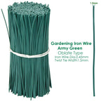 100PCS Oblate Gardening Cable Ties Reusable Iron Wire Twist Tie for Flower Plant Multifunction Climbing Vines Coated Fix Strings