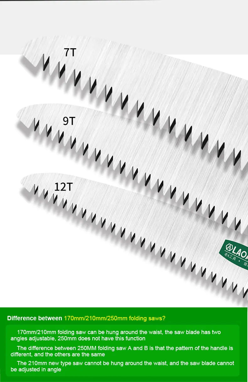 LAOA Garden Saw Pruner Secateurs Pruning SK5 Gardening Serra Camping Saws Foldable Sharp Tooth DIY Woodworking Hand Tool
