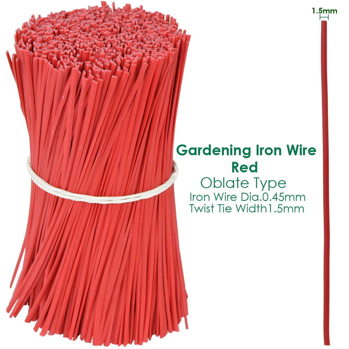 100PCS Oblate Gardening Cable Ties Reusable Iron Wire Twist Tie for Flower Plant Multifunction Climbing Vines Coated Fix Strings