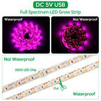 LED Grow Light Full Spectrum 5V USB Grow Light Strip 2835 LED Phyto Lamps For Plants Greenhouse Hydroponic Growing Lamp 1M 2M 3M