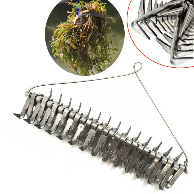 Outdoor Fishing Weeding Tools Large Fishing Rake for Weeding River Aquatic Plants Remover Alloy Weeding Puller Fishing Tackle