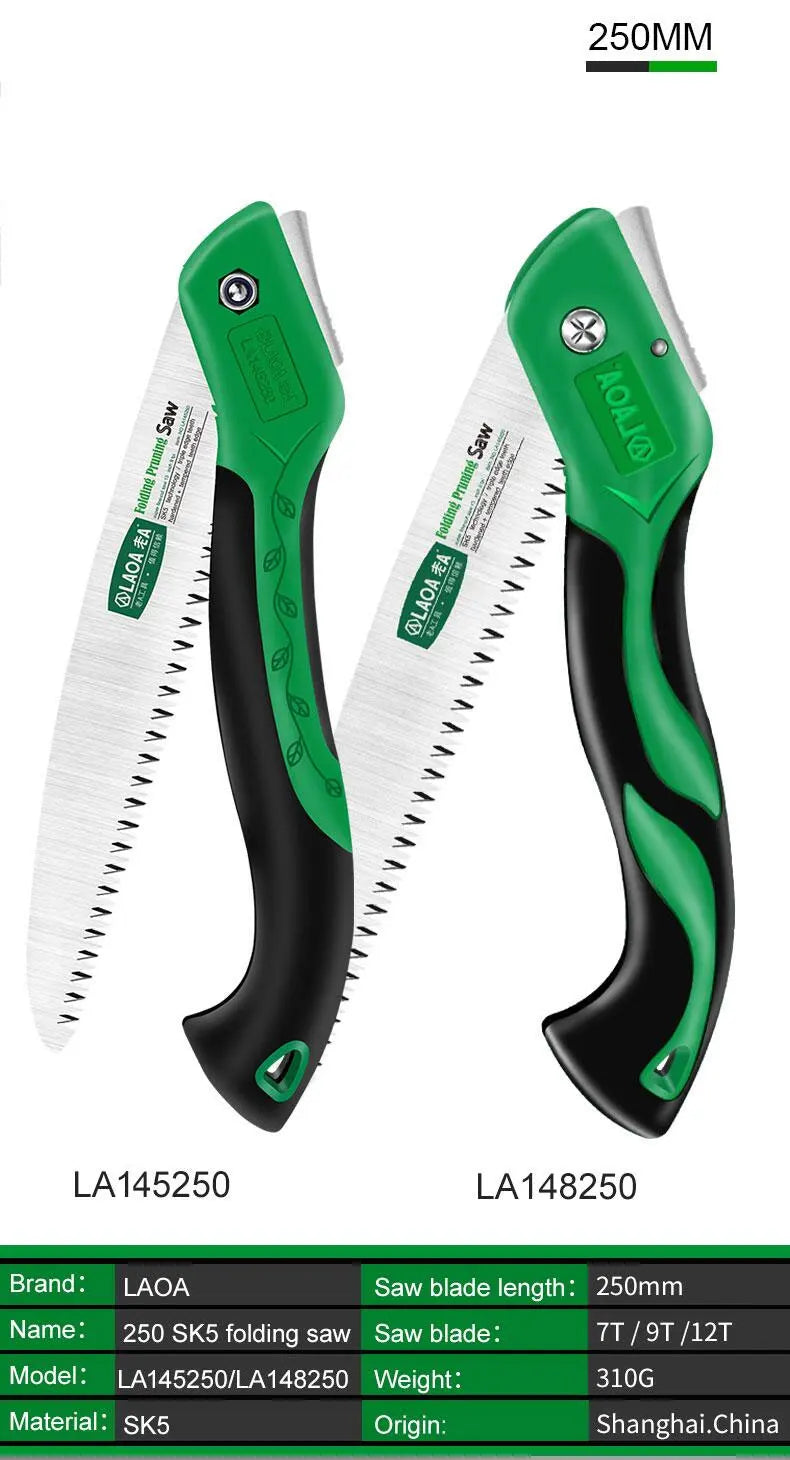 LAOA Garden Saw Pruner Secateurs Pruning SK5 Gardening Serra Camping Saws Foldable Sharp Tooth DIY Woodworking Hand Tool