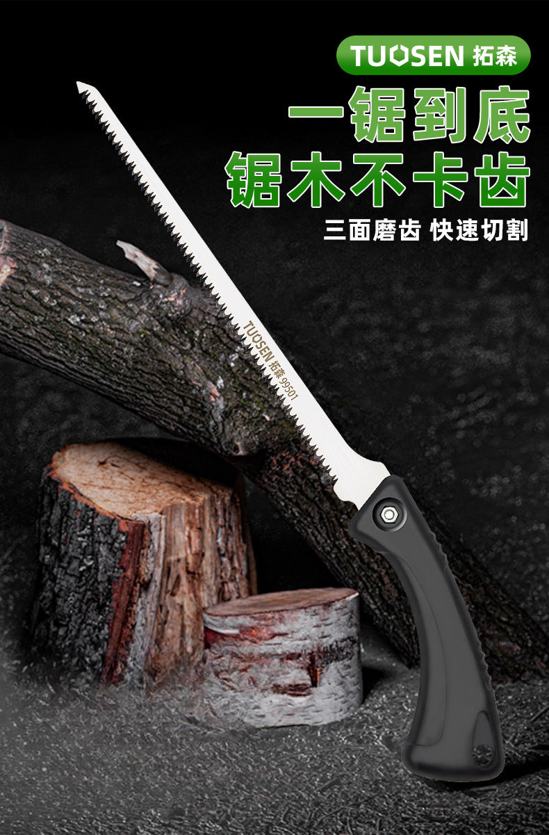 Tuosen Handsaw Garden Saw SK5 Steel Saw Tools W/ Wooden Handle Woodworking Saw 340mm Convenient For Wall Panel Bending
