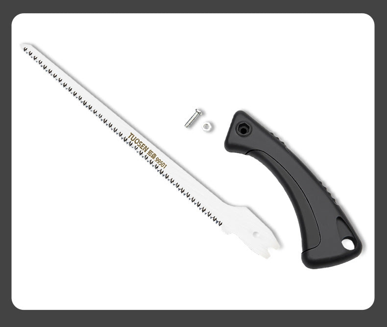 Tuosen Handsaw Garden Saw SK5 Steel Saw Tools W/ Wooden Handle Woodworking Saw 340mm Convenient For Wall Panel Bending