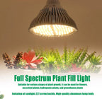 LED Plant Supplementary Light E27 Greenhouse Seedling 85-265V Grow Lamp And Succulent Light Bulb Full Spectrum Imitation Of Sun