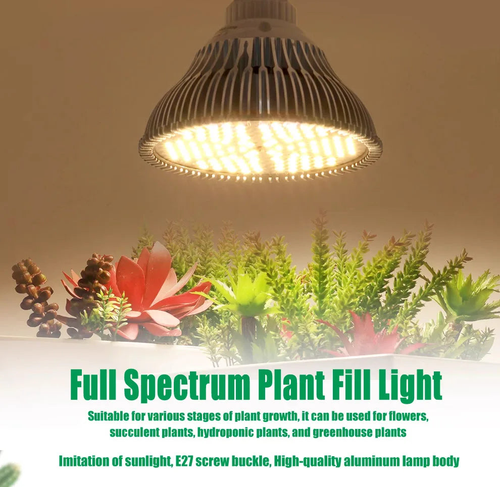 LED Plant Supplementary Light E27 Greenhouse Seedling 85-265V Grow Lamp And Succulent Light Bulb Full Spectrum Imitation Of Sun