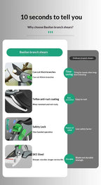 Garden Pruning Tool Set - Plant Trim Pruner Cut Secateur Shrub Scissor Branch Shear Orchard Pruning Shears for Horticulture