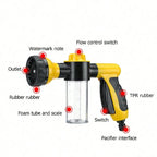 Garden Water Pipe 2.5-30M Farm Irrigation Expandable Flexible Two-Color Tube Car Washing Foam Water Gun, Garden Tools