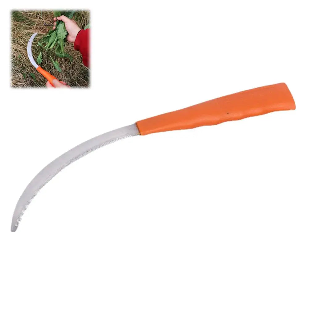 Home Garden Weeding Sickle Sharp Stainless Steel Mowing Tool with Non-Slip Handle for Gardening Weeding & Harvesting