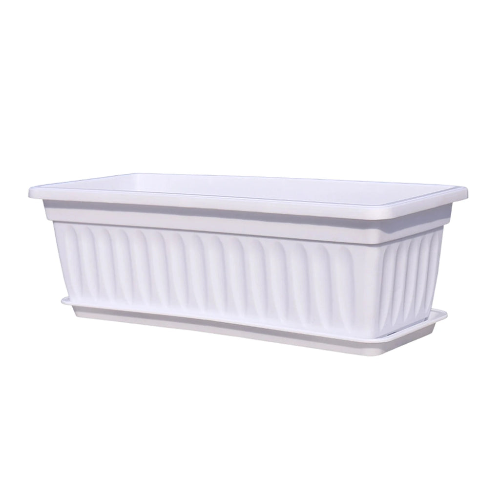 Rectangular Plastic Flower Pot Garden Planter Vegetable Planting Container for Home Patio Balcony Decoration