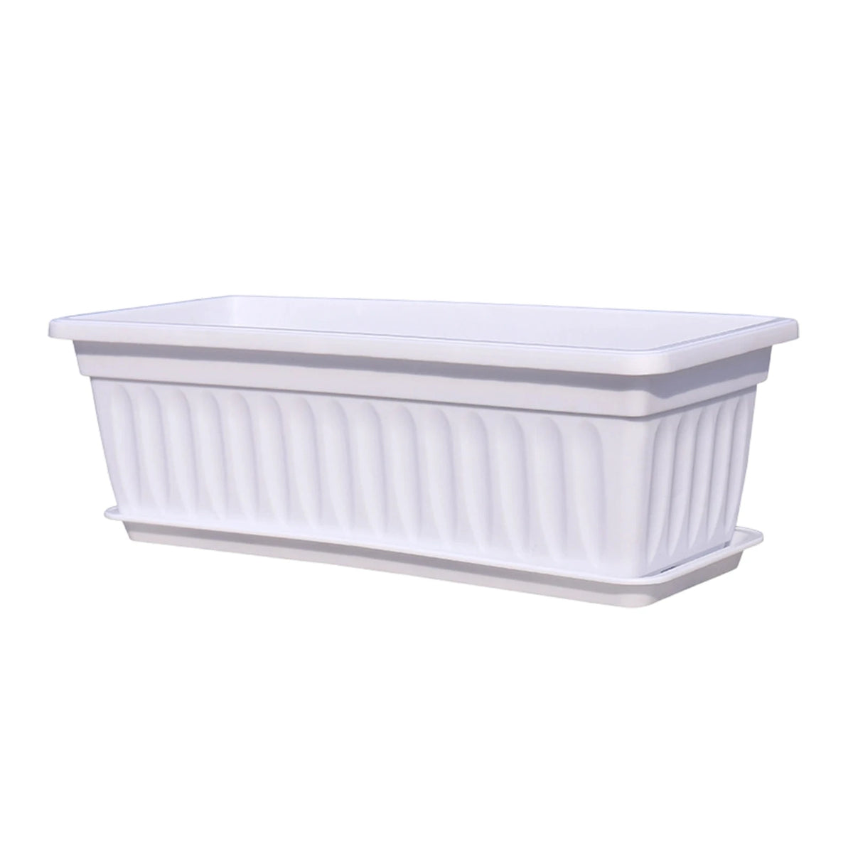 Rectangular Plastic Flower Pot Garden Planter Vegetable Planting Container for Home Patio Balcony Decoration