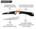 SOG Folding Saw Multifunctional Hand Tools Mini Foldable Home Garden Outdoor Camping Hunting Small Survival Multi-tool Wood Saw
