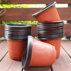 100/20x Seeding Nursery Pot Black Red Plants Nursery Pots Seedling Cups Grow Box Planters Home Garden Potted Container Wholesale
