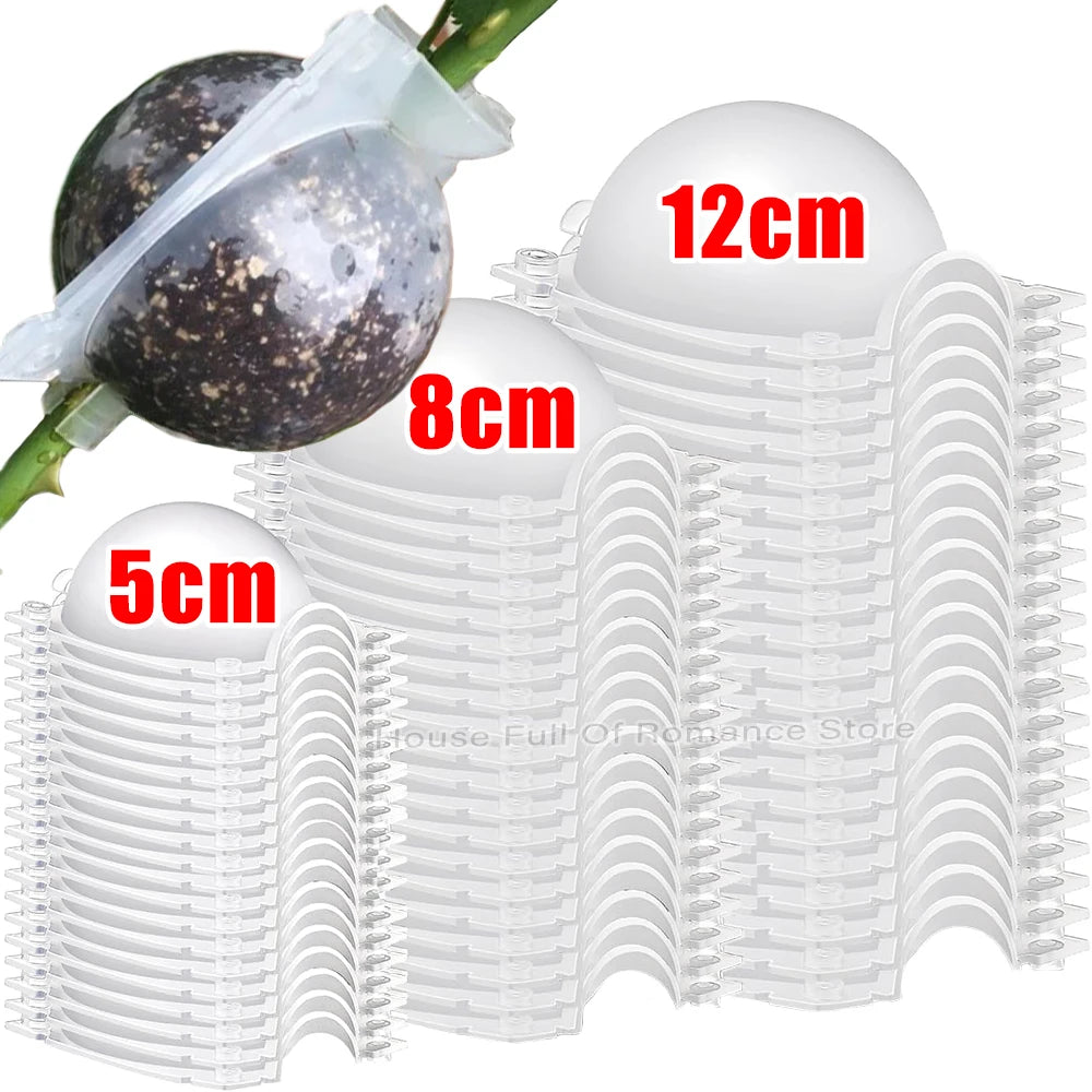 Plant Rooting Ball Air Layering Pods High Pressure Propagation Root Grow Box Graft Breeding Growing Case Planting Nursery Pot