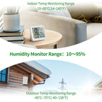 Wireless Indoor Outdoor Thermometer Hygrometer Digital Temperature Humidity Monitor With Remote Sensor Home Weather Station