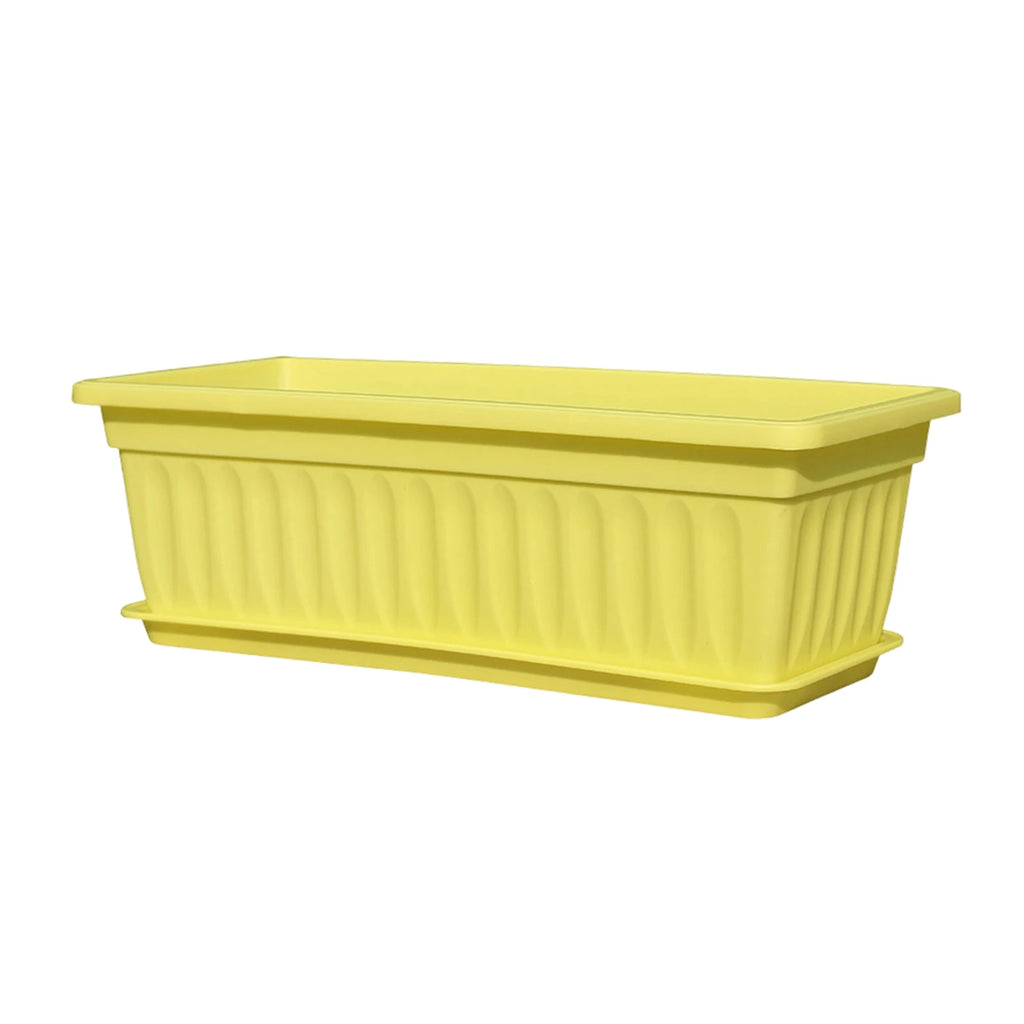 Rectangular Plastic Flower Pot Garden Planter Vegetable Planting Container for Home Patio Balcony Decoration