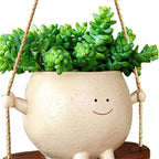 Plant Hanger Baskets Lovely Swing Face Planter Pot Succulent Flower Pots Balcony Wall Hanging Planter Decor Home Garden Supplies