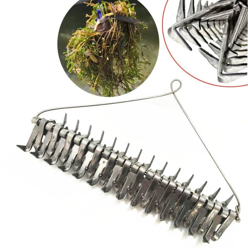 Outdoor Fishing Weeding Tools Large Fishing Rake for Weeding River Aquatic Plants Remover Alloy Weeding Puller Fishing Tackle