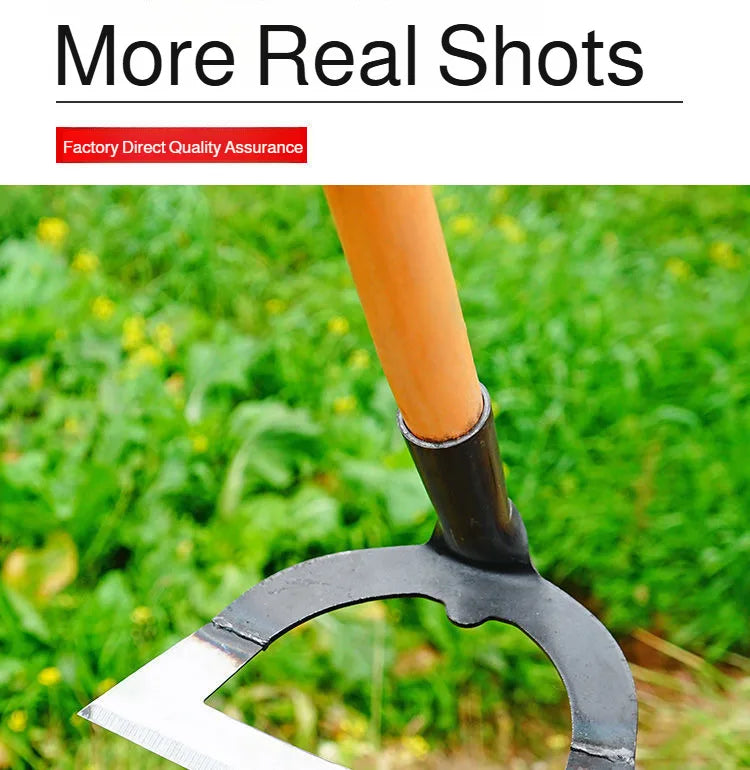 14-26CM Weeding Hoe Handheld Hollow Hoe Thickened Manganese Steel Agricultural Weeding Hoe for Planting Vegetable Garde
