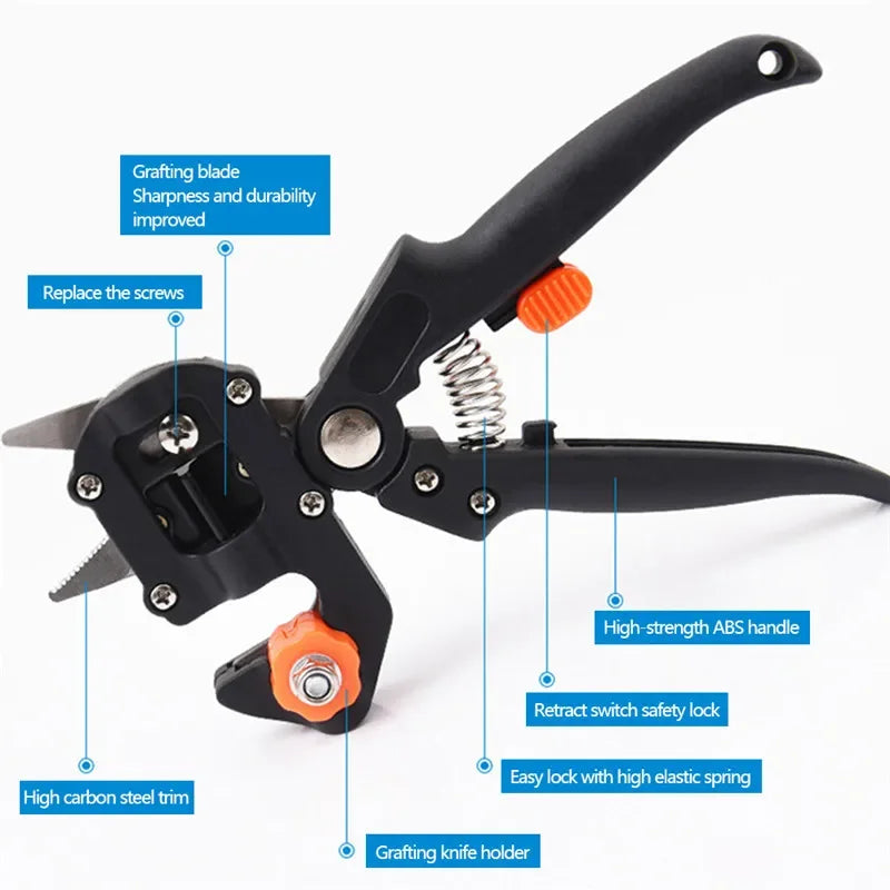 Grafting Pruner Garden Grafting Tool Professional Branch Cutter Secateur Pruning Plant Shears Boxes Fruit Tree Grafting Scissor