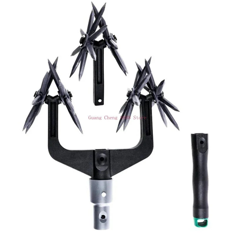Adjustable Rotary Cultivator Garden Lawn Ripper Gardening Rotary Tiller and Hand-Held Garden Cultivator Tool Soil Plowing Tool