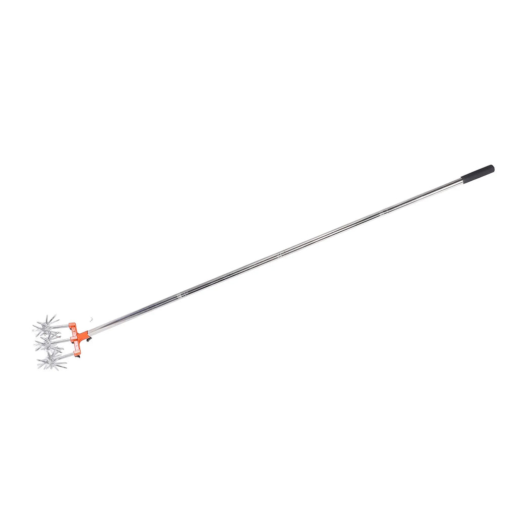 Manual Rotary Cultivator Tool Stainless Steel Teeth Adjustable Handle Garden Hand Tiller for Lawn