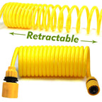 Garden Extension Hose with Sprayer Sprinkler for  for Car Cleaning Courtyard Lawn Watering EVA Retractable Tubeing Water Gun Kit
