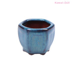 Dollhouse Mini Plant Pots Flower Pot With Holes Bonsai Flowerpot Purple Sand Craft Chinese Style Plant Pot Planter Garden Decor